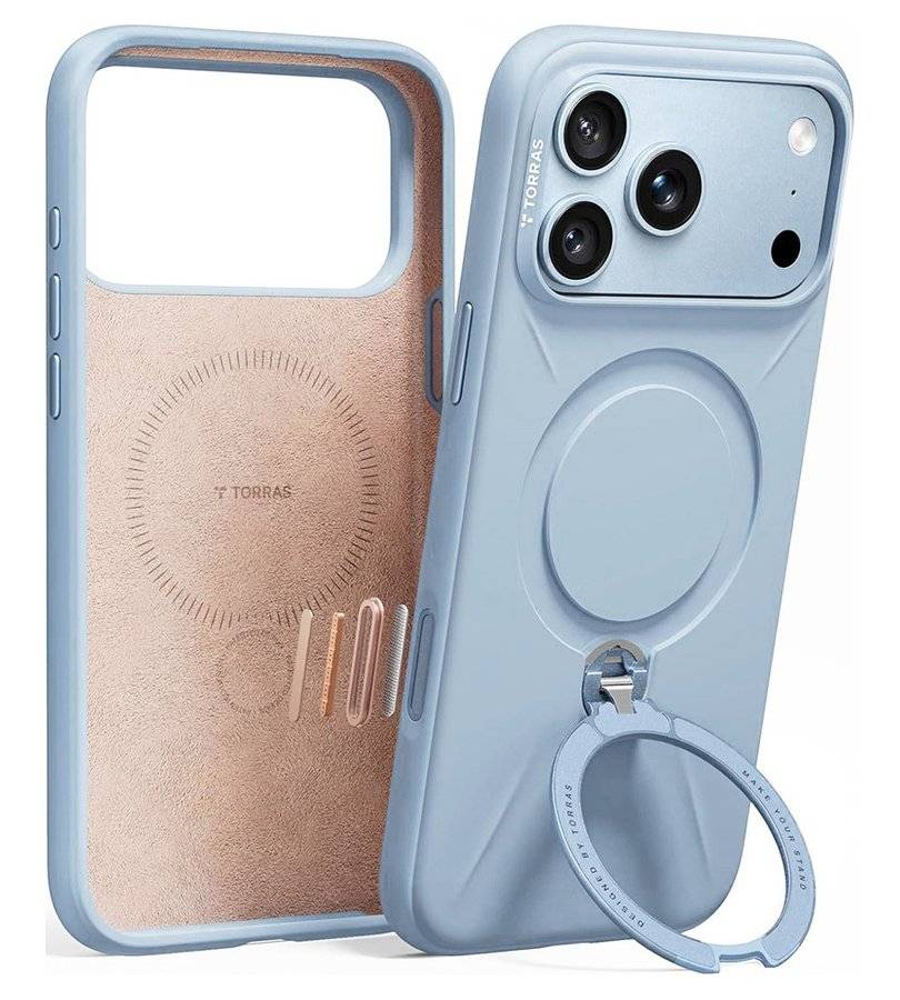 Magsafe Калъф за iPhone 17 Pro Max/ 18 Pro Max, Torras QPRO Silicone Mag Case, Син (2)