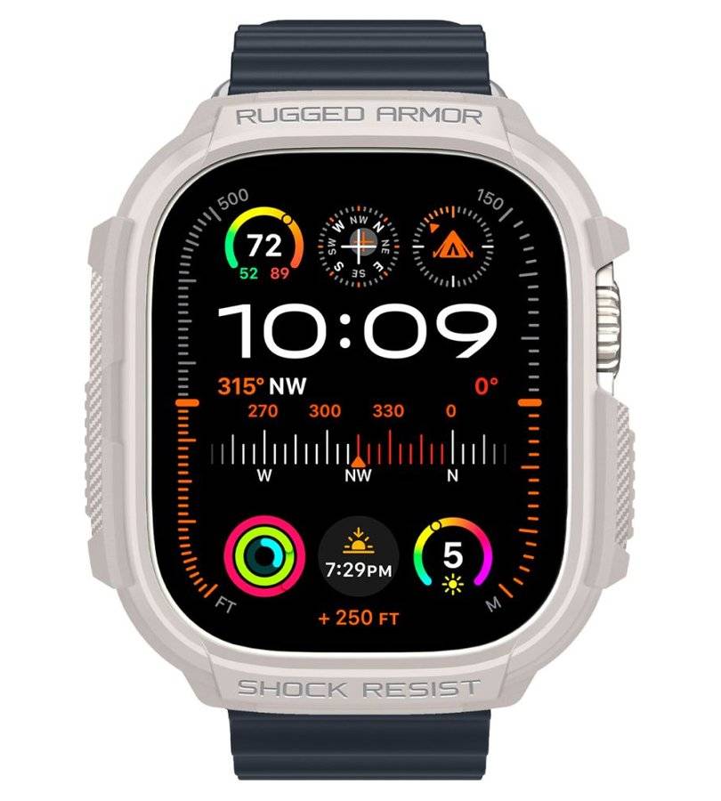 Противоударен Калъф за Apple Watch 1/ 2/ 3/ 4, Spigen Rugged Armor Case, Бежов (14)