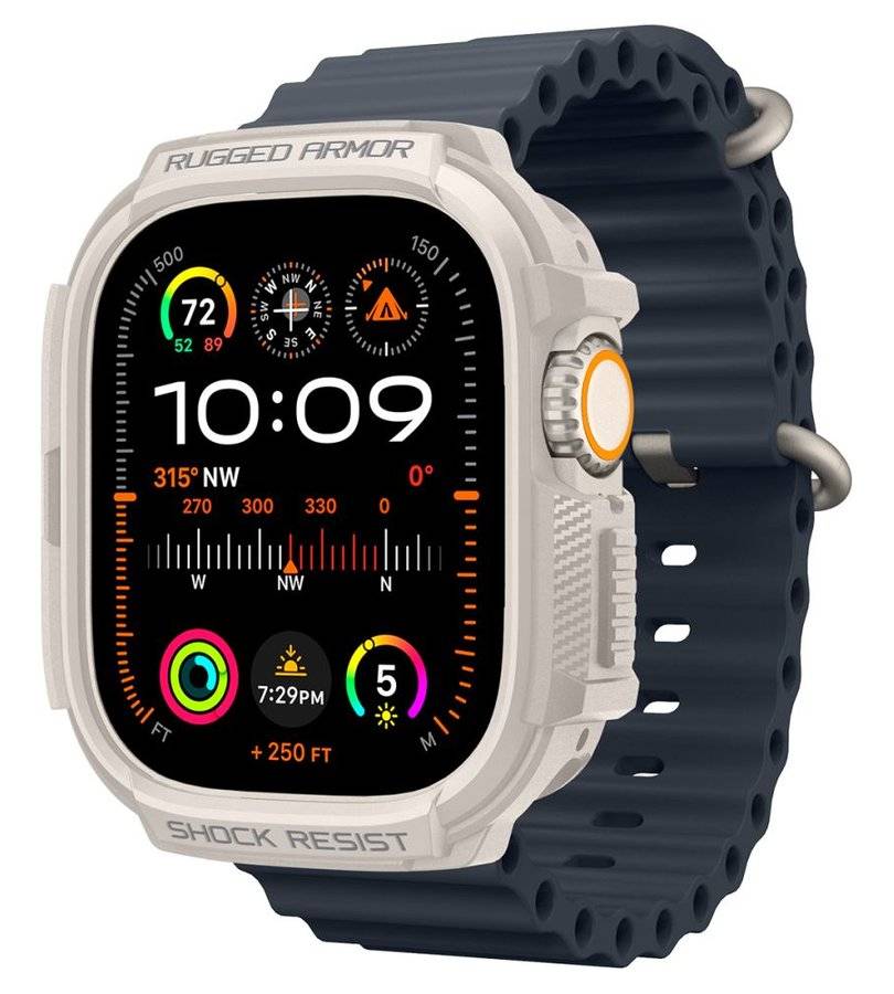 Противоударен Калъф за Apple Watch 1/ 2/ 3/ 4, Spigen Rugged Armor Case, Бежов (10)