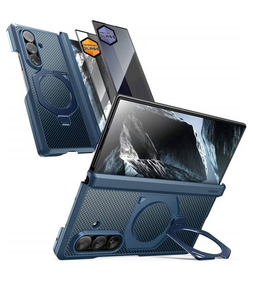 Magsafe Тънък Калъф за Samsung Z Fold 8 Ultra, Spigen AirSkin Zero Mag Fit Case Clear/White, Прозрачен (3)