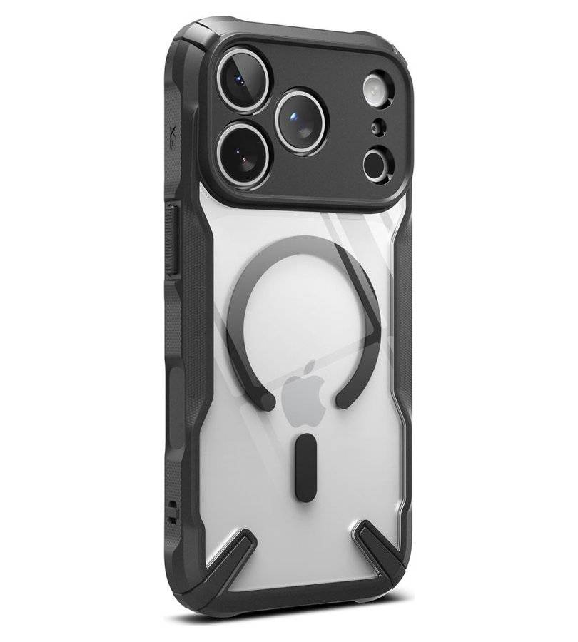 Magsafe Калъф за iPhone 18 Pro Max/ 17 Pro Max, Ringke Fusion X Magnetic Case, Черен (3)