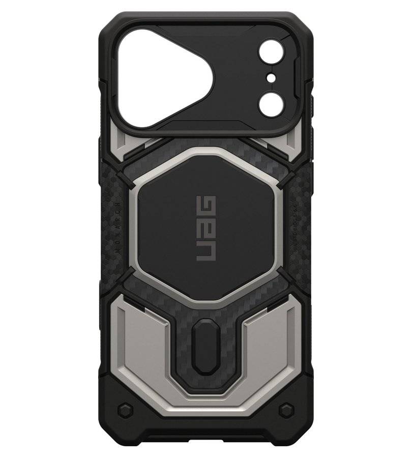 Magsafe Калъф за iPhone 18 Pro Max/ 17 Pro Max, UAG Monarch Pro Carbon Case Titanium, Сив (5)