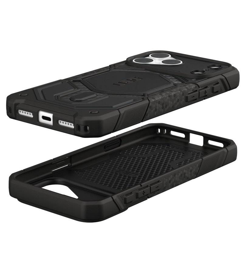 Magsafe Калъф за iPhone 18 Pro Max/ 17 Pro Max, UAG Monarch Pro Carbon Fiber Case, Черен (9)
