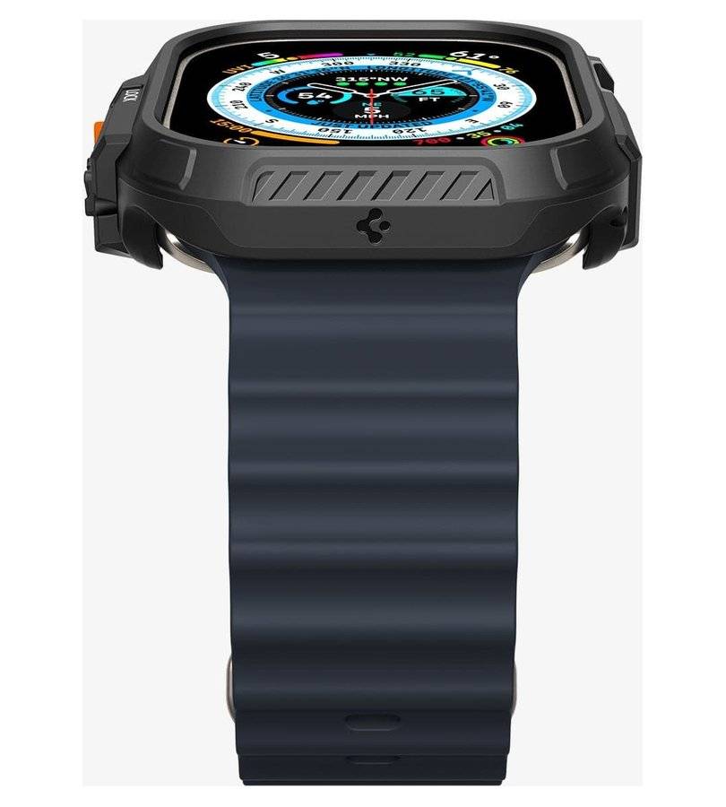 Калъф за Apple Watch Ultra 4/ 3/ 2/ 1 49mm, Spigen Lock Fit Case, Черен (5)