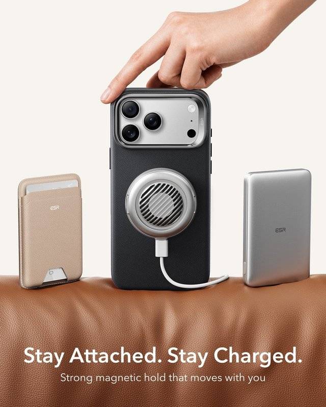 Magsafe Калъф за iPhone 18 Pro Max/ 17 Pro Max, ESR Atelier Kickstand Mag Case, Черен (8)