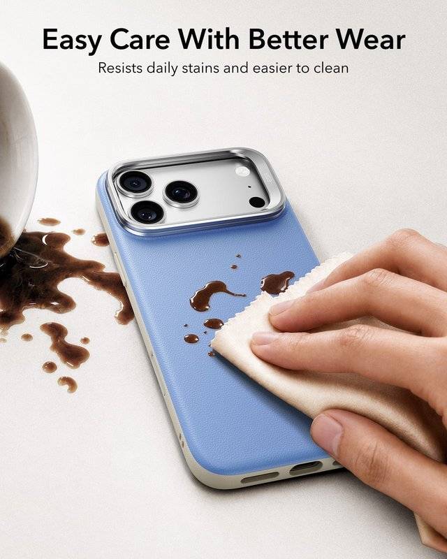 Magsafe Калъф за iPhone 18 Pro/ 17 Pro, ESR Atelier Kickstand Mag Case, Син (7)