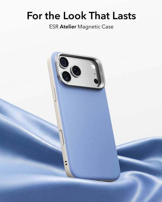 Magsafe Калъф за iPhone 18 Pro/ 17 Pro, ESR Atelier Kickstand Mag Case, Син (2)