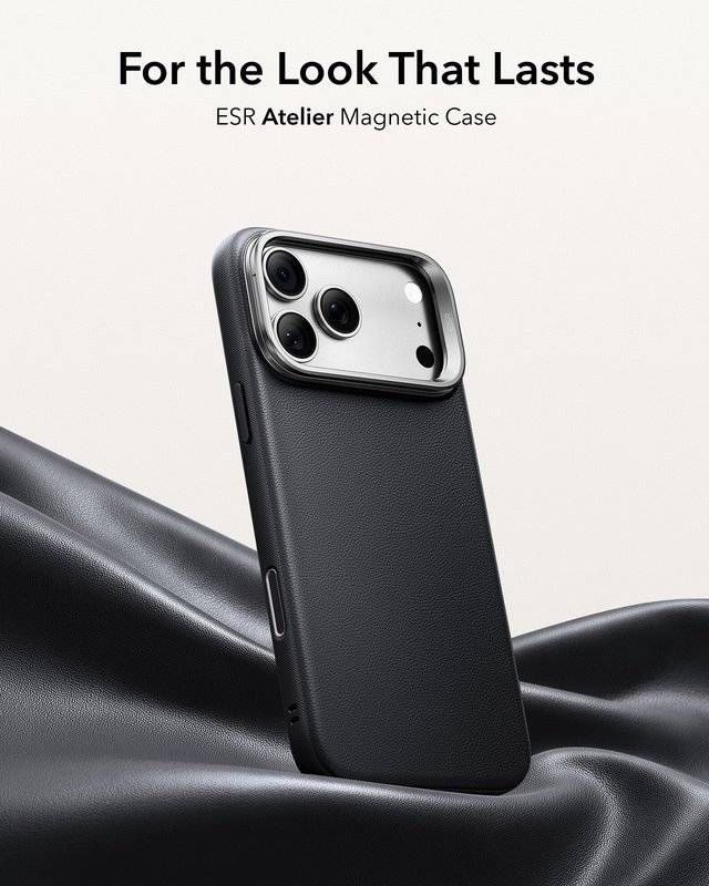 Magsafe Калъф за iPhone 18 Pro Max/ 17 Pro Max, ESR Atelier Kickstand Mag Case, Черен (2)