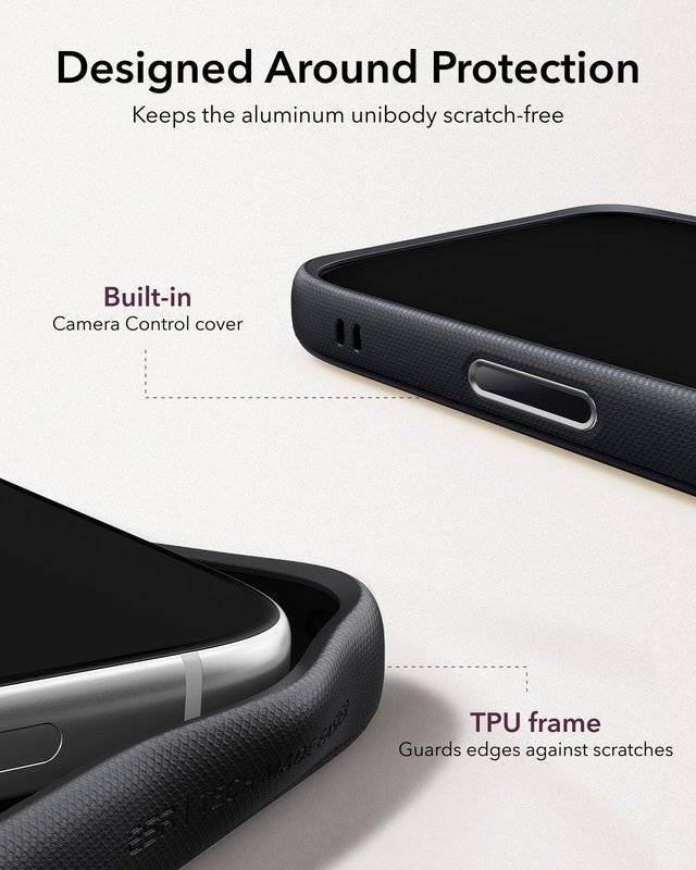 Magsafe Калъф за iPhone 18 Pro Max/ 17 Pro Max, ESR Atelier Kickstand Mag Case, Черен (6)