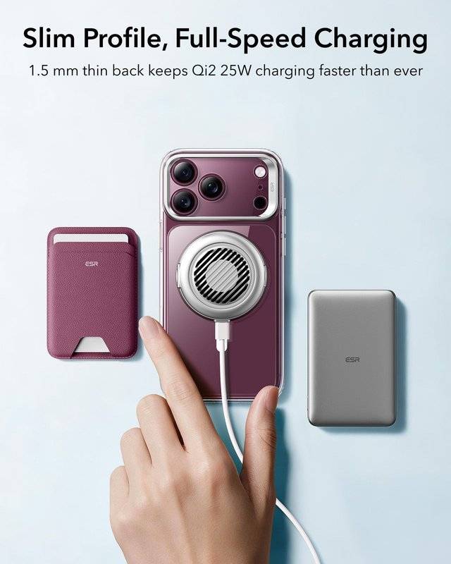 Magsafe Калъф за iPhone 18 Pro/ 17 Pro, ESR Classic Hybrid Kickstand Mag Case, Прозрачен (3)