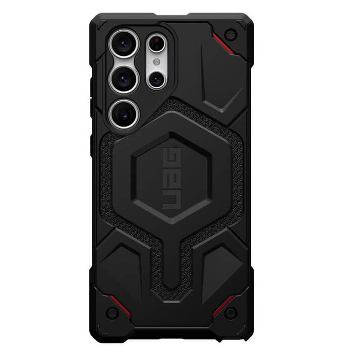 Magsafe Противоударен Калъф за Samsung S23 Ultra, UAG Monarch Pro Kevlar Case, Черен