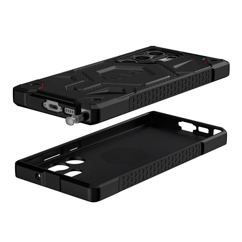 Magsafe Противоударен Калъф за Samsung S23 Ultra, UAG Monarch Pro Kevlar Case, Черен (3)