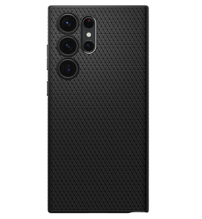 Противоударен Силиконов Калъф за Samsung S23 Ultra, Spigen Liquid Air Case, Черен (2)