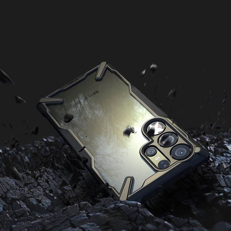 Противоударен Хибриден Калъф за Samsung S23 Ultra, Ringke Fusion X Case, Черен (5)