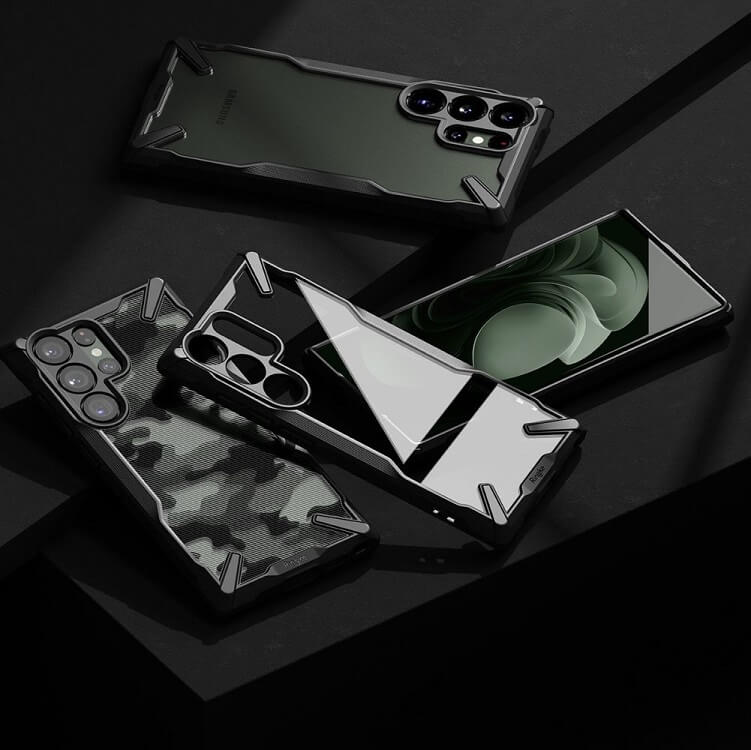Противоударен Хибриден Калъф за Samsung S23 Ultra, Ringke Fusion X Case, Черен (4)