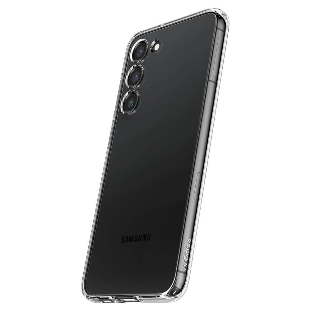 Противоударен Силиконов Калъф за Samsung S23 Plus, Spigen Liquid Crystal Case, Прозрачен (5)