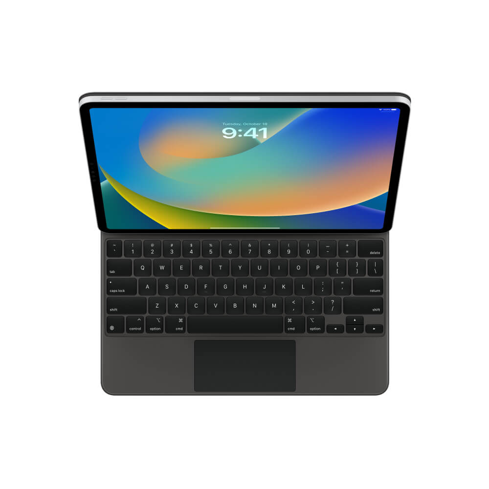 Оригинален Калъф с Клавиатура и Тъчпад за iPad Pro 12.9 2022-2018/ Air 13, Apple Magic Keyboard Case Mjqk3, Черен (3)