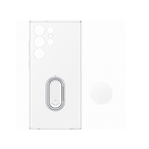 Оригинален Калъф с Поставка за Samsung S23 Ultra, Clear Gadget Case EF-XS918CTEGWW, Прозрачен (6)