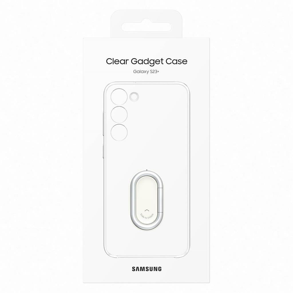 Оригинален Калъф с Поставка за Samsung S23 Plus, Clear Gadget Case EF-XS916CTEGWW, Прозрачен (10)