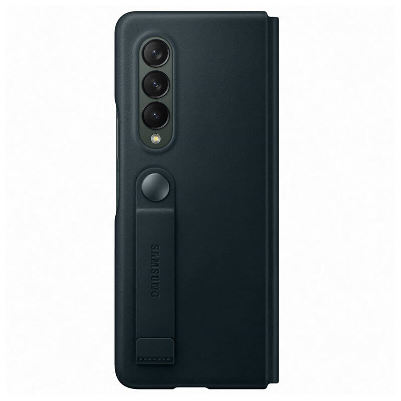 Оригинален Кожен Калъф за Samsung Z Fold 3, Leather Flip Cover Book Case EF-FF926LGEGWW, Зелен