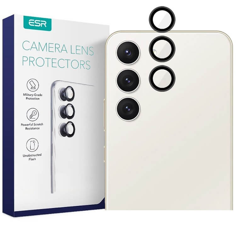Протектор за Камерата на Samsung S23, ESR Camera Lens Ring Glass, Черен