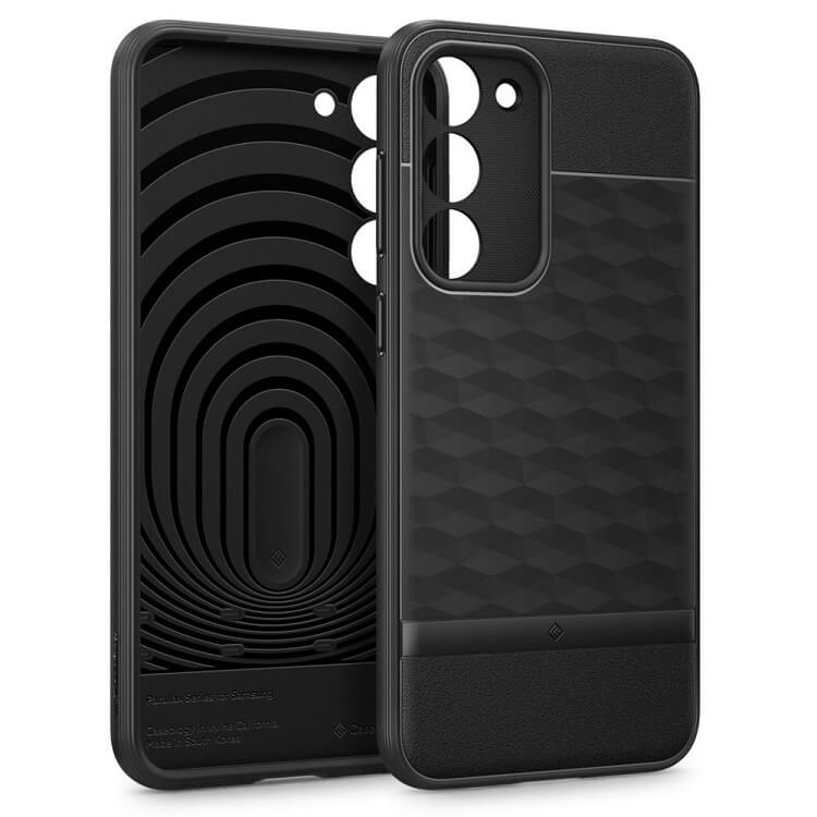 Противоударен Калъф за Samsung S23 Plus, Spigen Caseology Parallax, Черен (2)