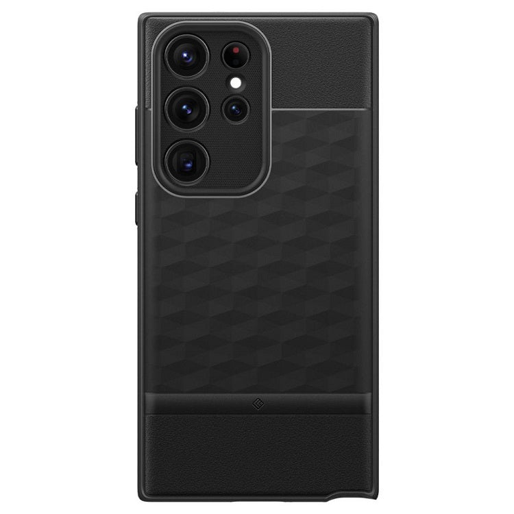 Противоударен Калъф за Samsung S23 Ultra, Spigen Caseology Parallax, Черен (3)