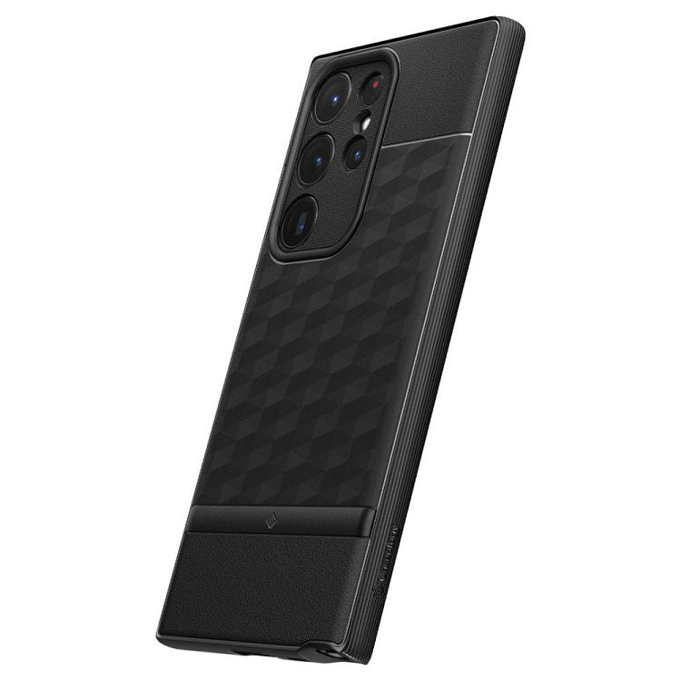 Противоударен Калъф за Samsung S23 Ultra, Spigen Caseology Parallax, Черен (8)