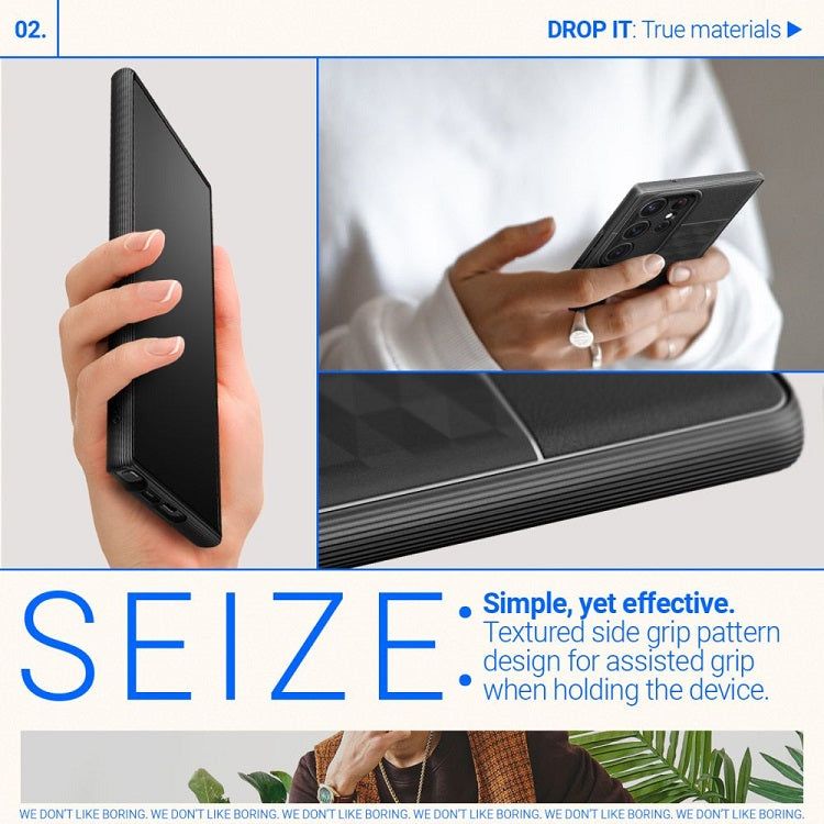 Противоударен Калъф за Samsung S23 Ultra, Spigen Caseology Parallax, Черен (13)