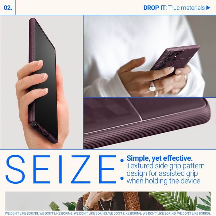 Противоударен Калъф за Samsung S23 Ultra, Spigen Caseology Parallax, Бордо (13)