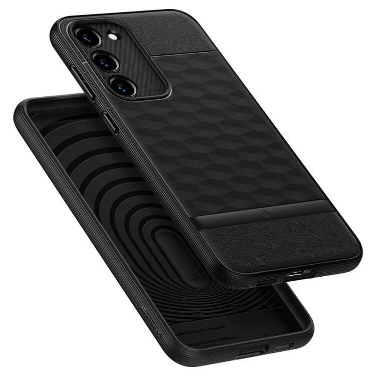 Противоударен Калъф за Samsung S23, Spigen Caseology Parallax, Черен (8)