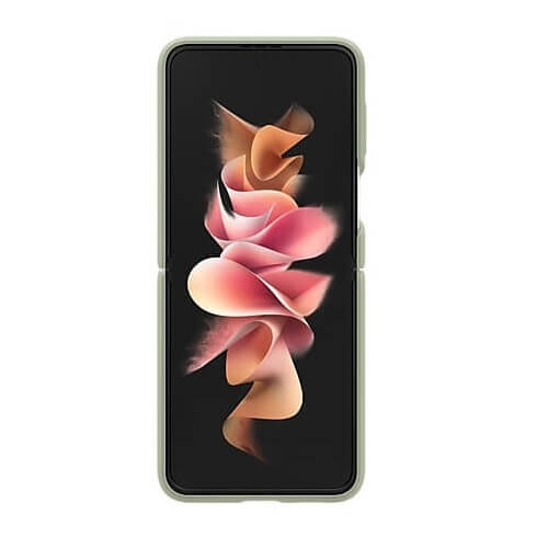 Оригинален Силиконов Калъф за Samsung Z Flip 3, Silicone Ring Cover Case EF-PF711TMEGWW, Зелен (4)