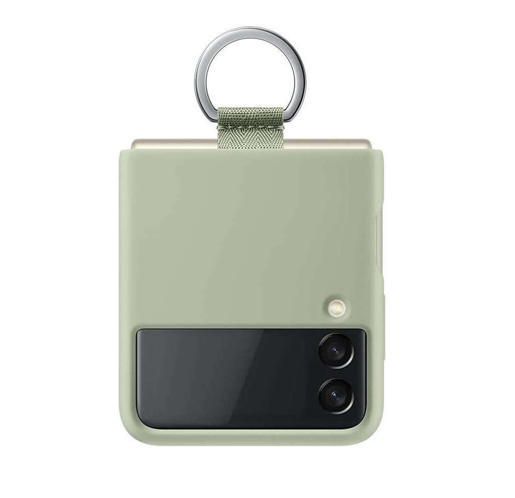 Оригинален Силиконов Калъф за Samsung Z Flip 3, Silicone Ring Cover Case EF-PF711TMEGWW, Зелен (2)