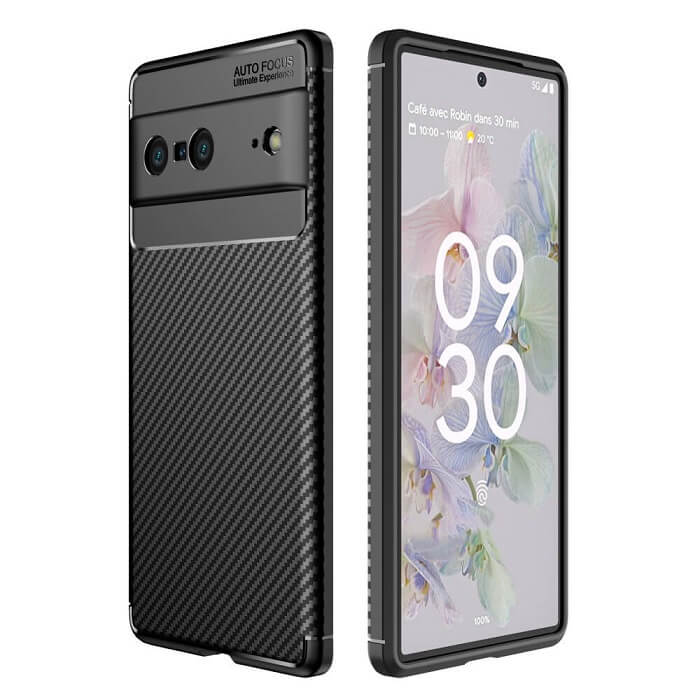 Силиконов Калъф за Google Pixel 7, New Carbon Case, Черен