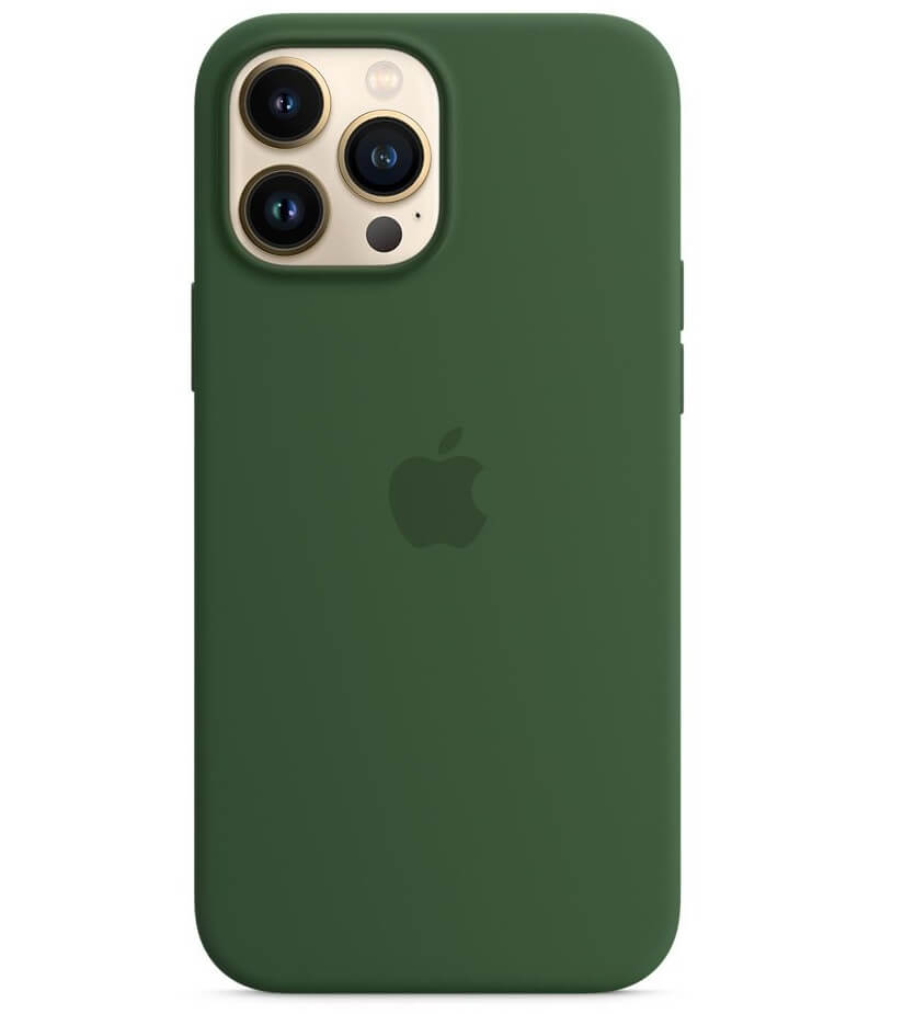 Оригинален Силиконов Калъф за iPhone 13 Pro Max, Silicone Magsafe Case MM2P3ZM/A Clover, Зелен