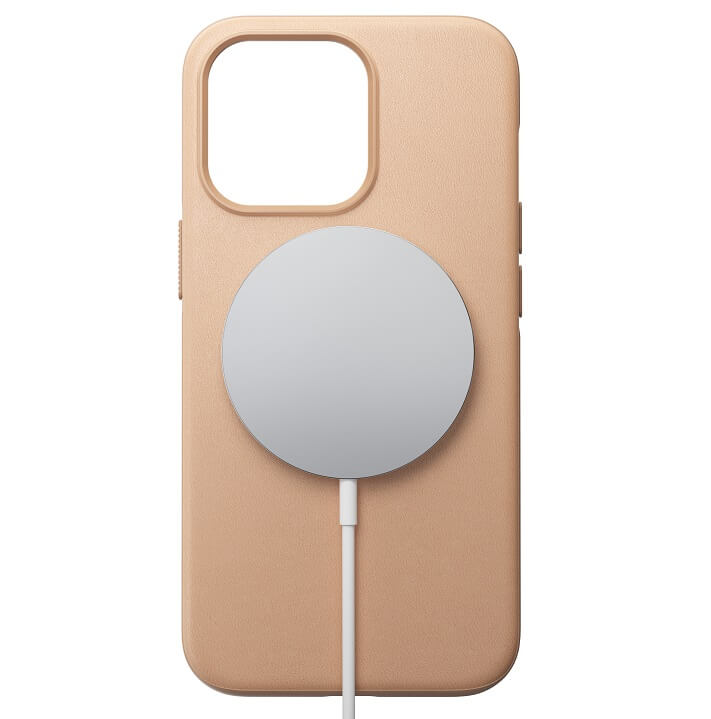 Magsafe Калъф от Естествена Кожа за iPhone 13 Pro, Nomad Leather Rugged Case, Жълт (2)