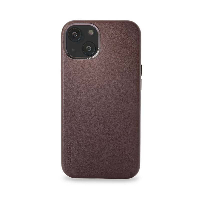 Magsafe Калъф от Естествена Кожа за iPhone 13, Decoded Leather Case, Кафяв (2)