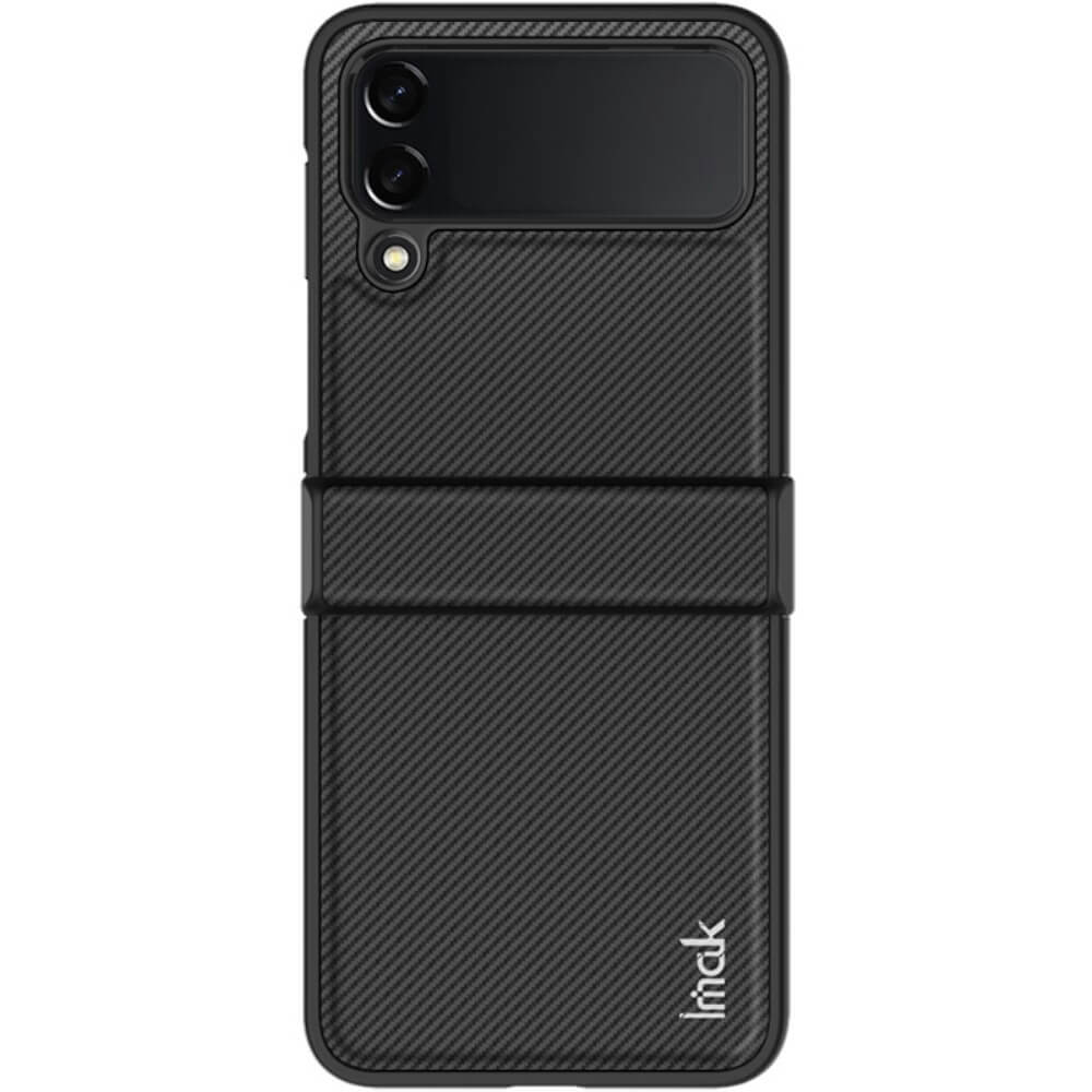 Калъф с Предпазител за Samsung Galaxy Z Flip 4, Imak Carbon Case, Черен (2)