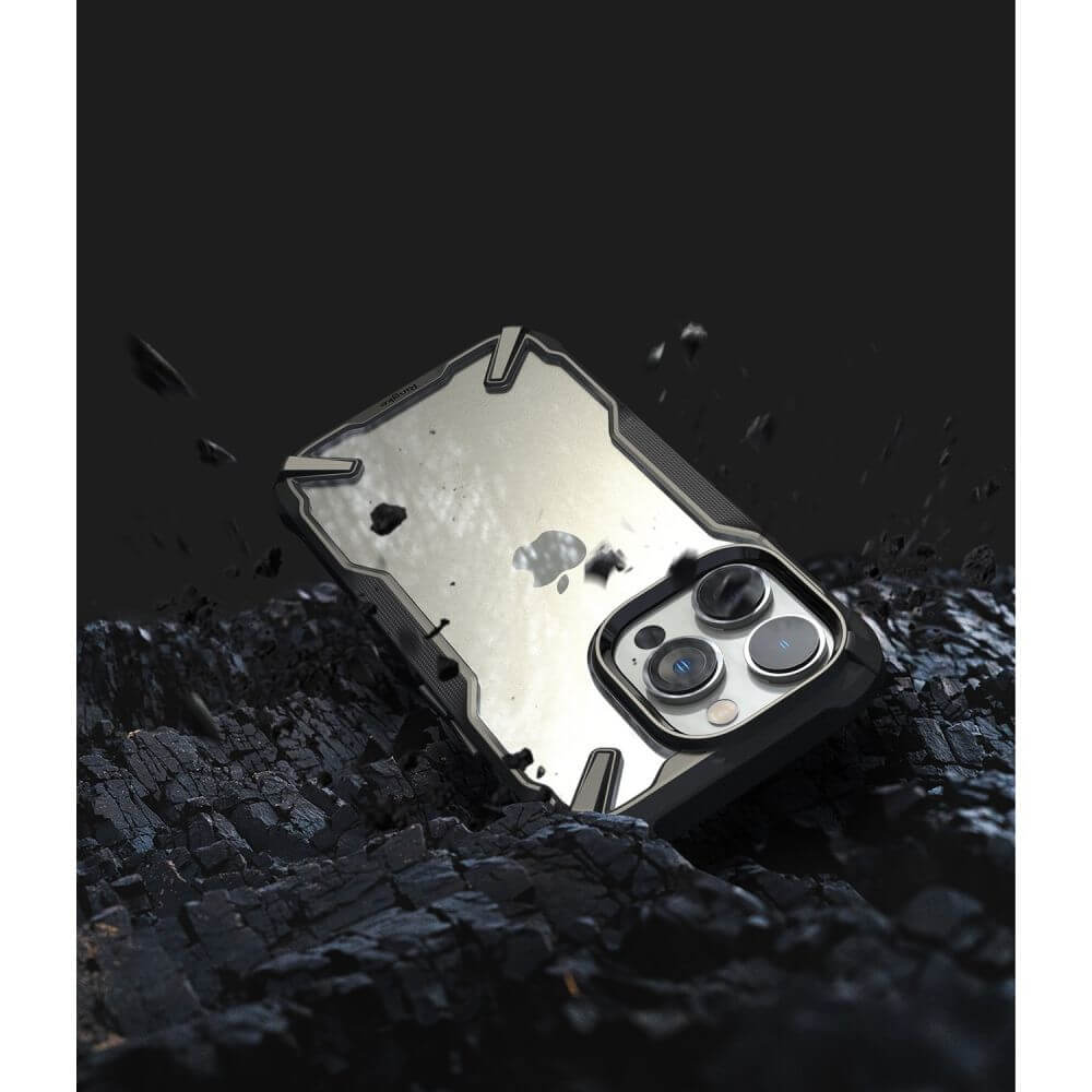 Противоударен Калъф за iPhone 14 Pro Max, Ringke Fusion X Case, Черен (7)