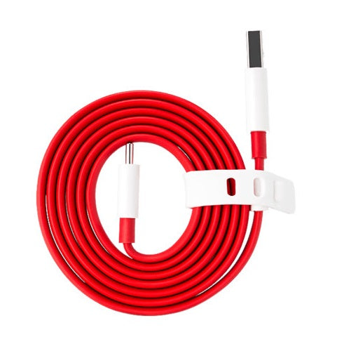 Оригинален USB-C Flat Кабел, Oneplus Warp Dash 1m, Червен (2)