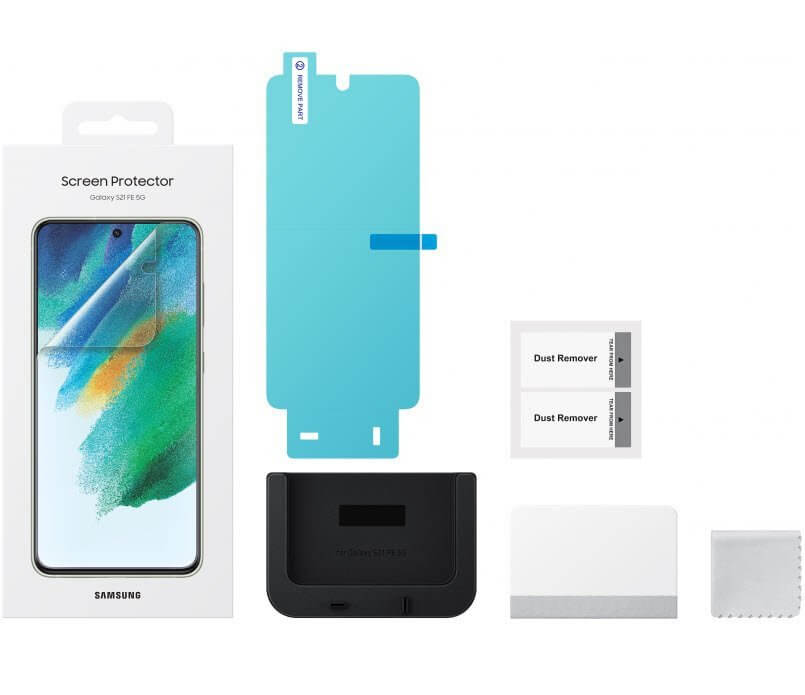 Оригинален Протектор за Samsung S21 FE, Folio Glass EF-UG990CTE, Прозрачен (5)