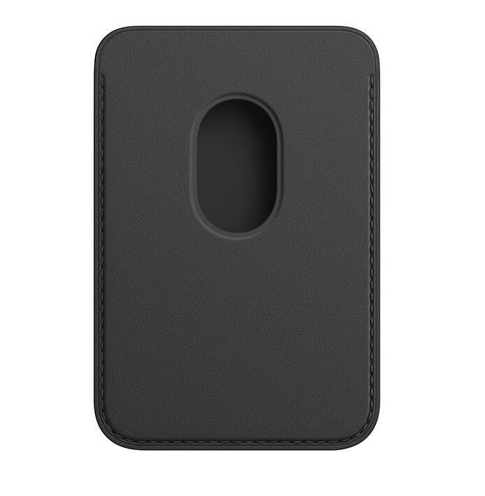 Оригинален Magsafe Калъф за Карти за iPhone, Apple Leather Wallet, Черен (3)
