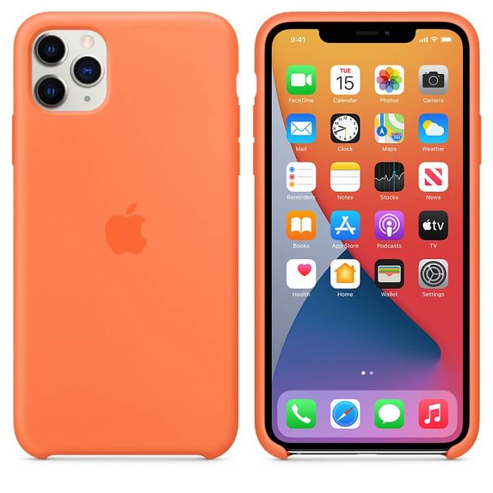 Оригинален Силиконов Калъф за iPhone 11 Pro Max, Silicone Case MY112ZM/A, Оранжев (6)