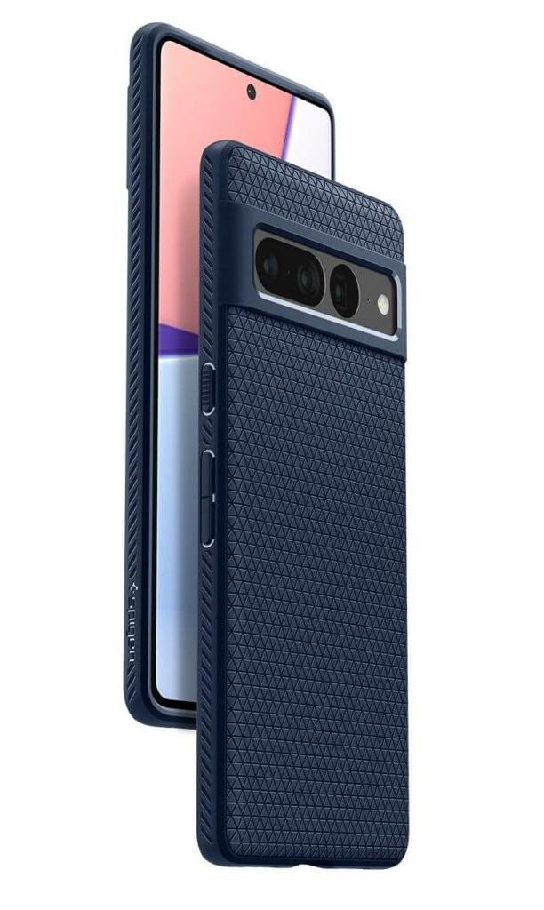 Противоударен Калъф за Google Pixel 7 Pro, Spigen Liquid Air Case, Син (2)