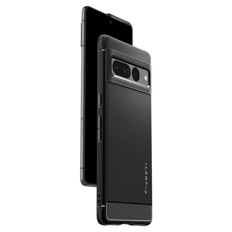 Противоударен Калъф за Google Pixel 7 Pro, Spigen Rugged Armor Case, Черен (4)