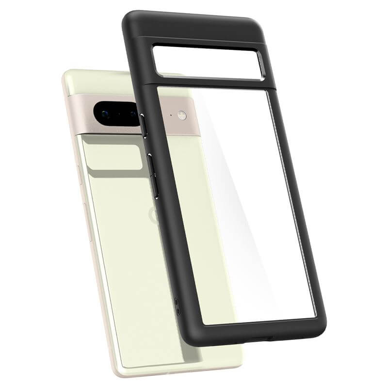 Противоударен Калъф за Google Pixel 7, Spigen Ultra Hybrid Case, Черен (5)