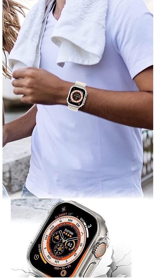 Цялостен Калъф за Apple Watch Ultra 49 mm, Tech-Protect Defence360 Case, Прозрачен (3)