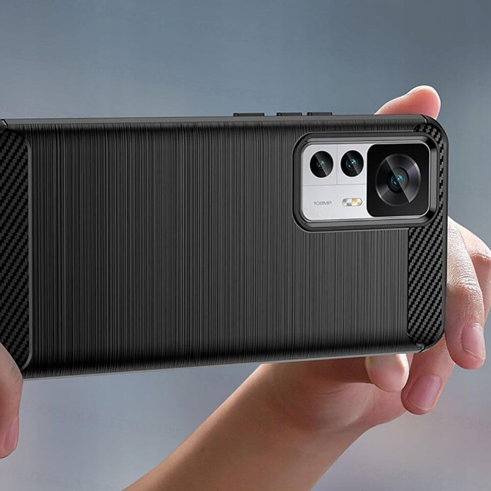 Защитен Калъф за Xiaomi 12T/ Pro, Tech-Protect Premium Carbon Case, Черен (2)