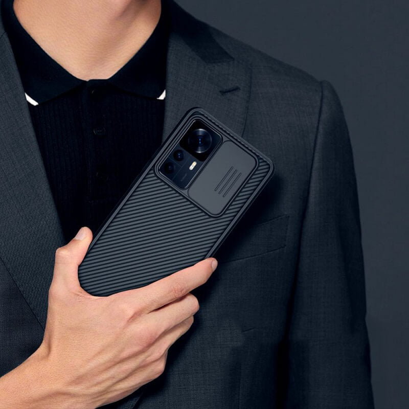 Калъф с Плъзгач за Камера за Xiaomi 12T/ Pro, Nillkin CamShield Case, Черен (4)