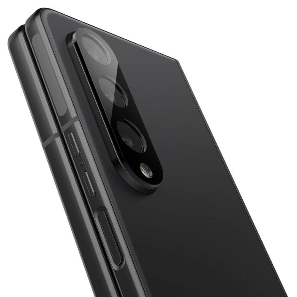 Стъклен Протектор за Камерата на Samsung Z Fold 4, Spigen EZ Fit Optik Pro Glass tR 2бр., Черен (3)